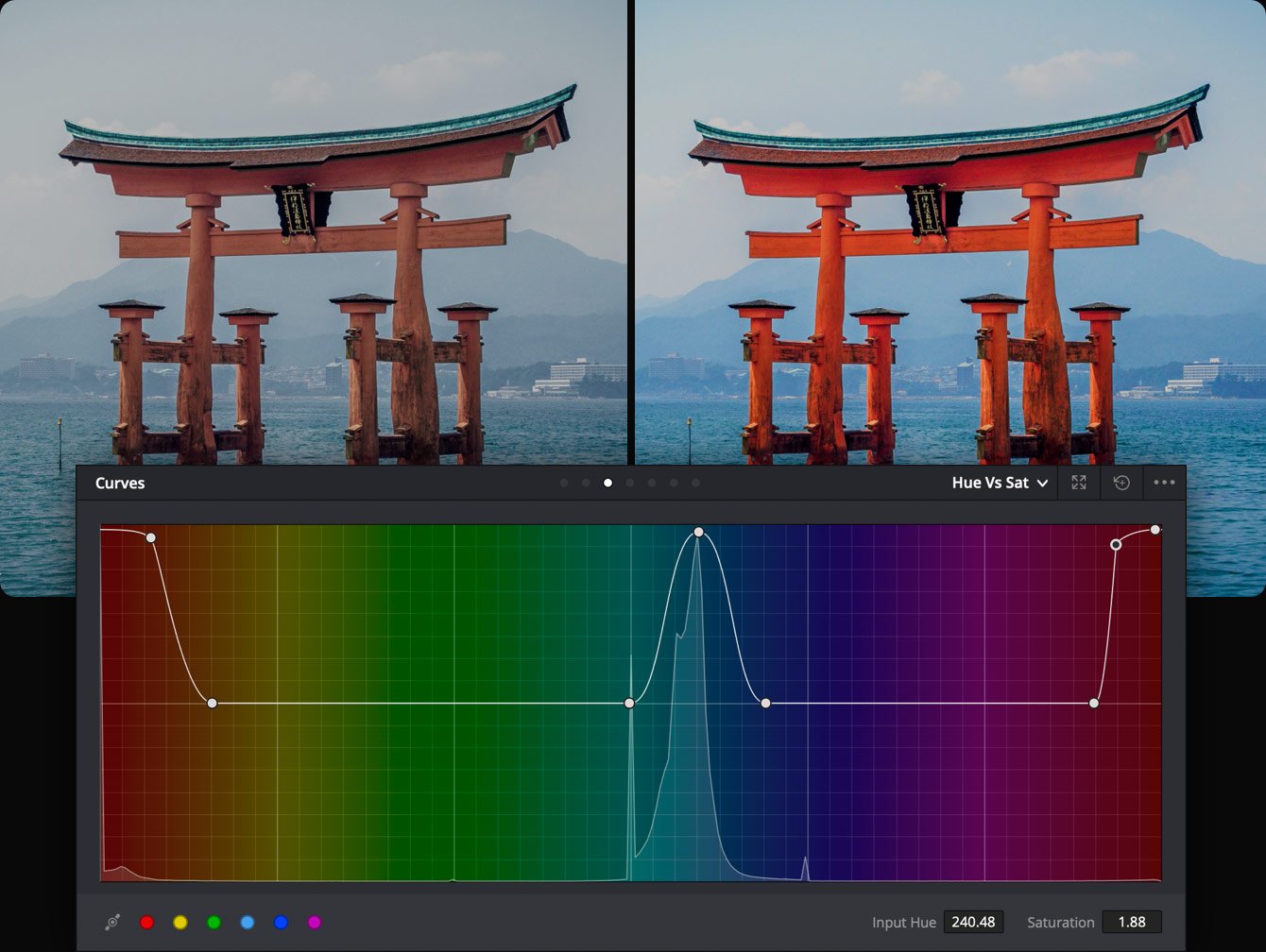 Advanced RGB curves and tone mapping